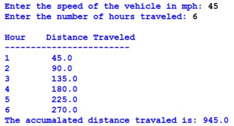 Solved Distance Traveled (python) The distance a vehicle .